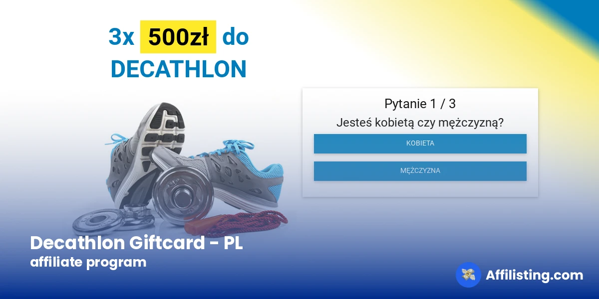 Decathlon Giftcard - PL affiliate program