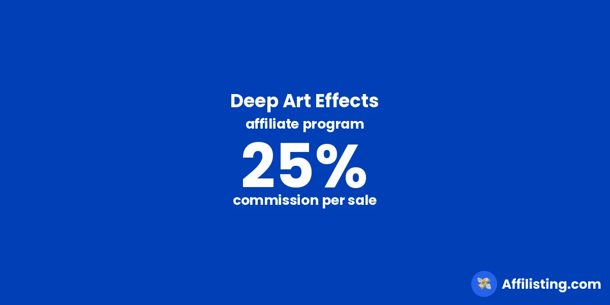 Deep Art Effects affiliate program