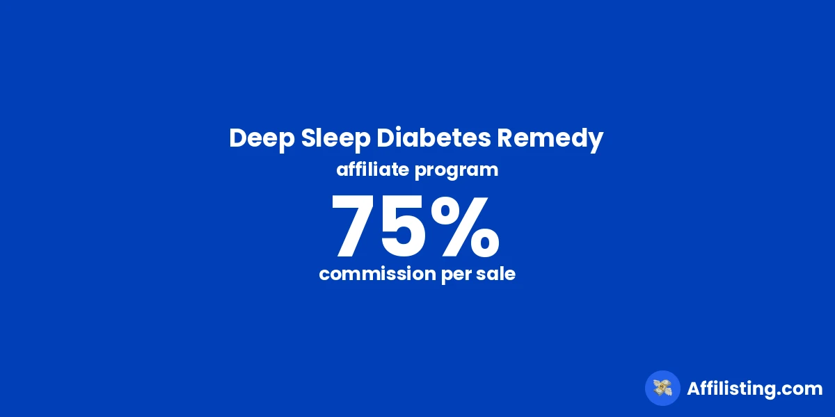 Deep Sleep Diabetes Remedy affiliate program