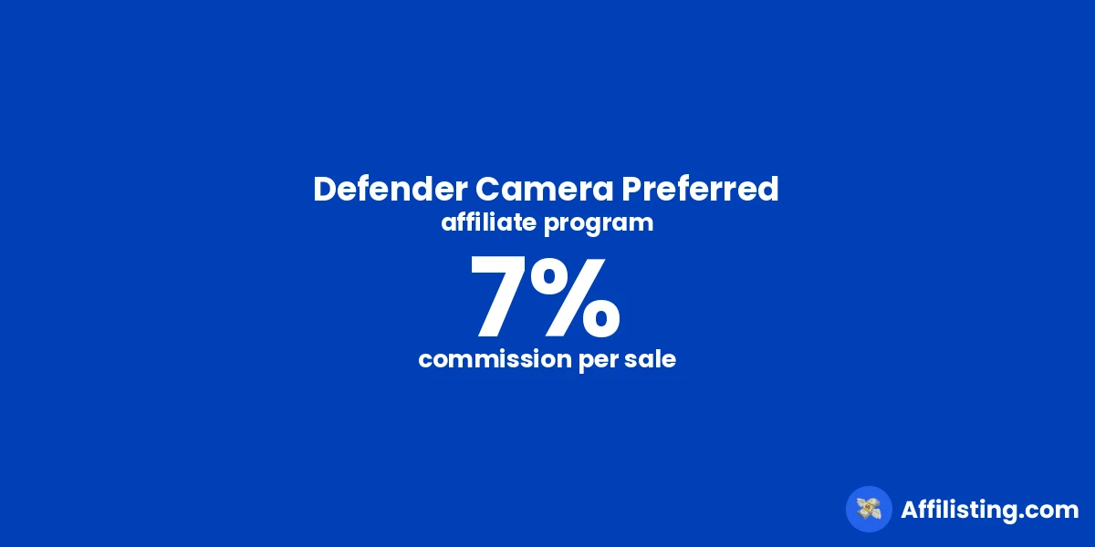 Defender Camera Preferred affiliate program