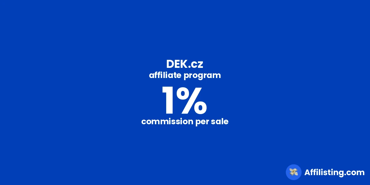 DEK.cz affiliate program