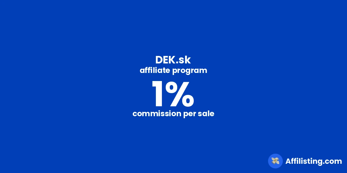 DEK.sk affiliate program