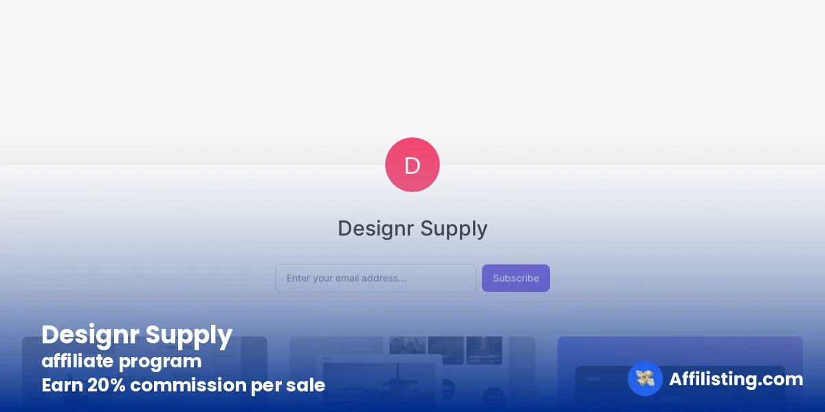 Designr Supply affiliate program