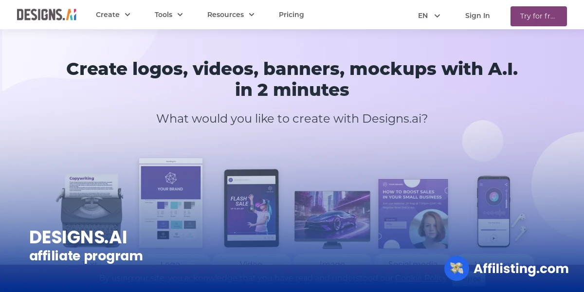DESIGNS.AI affiliate program