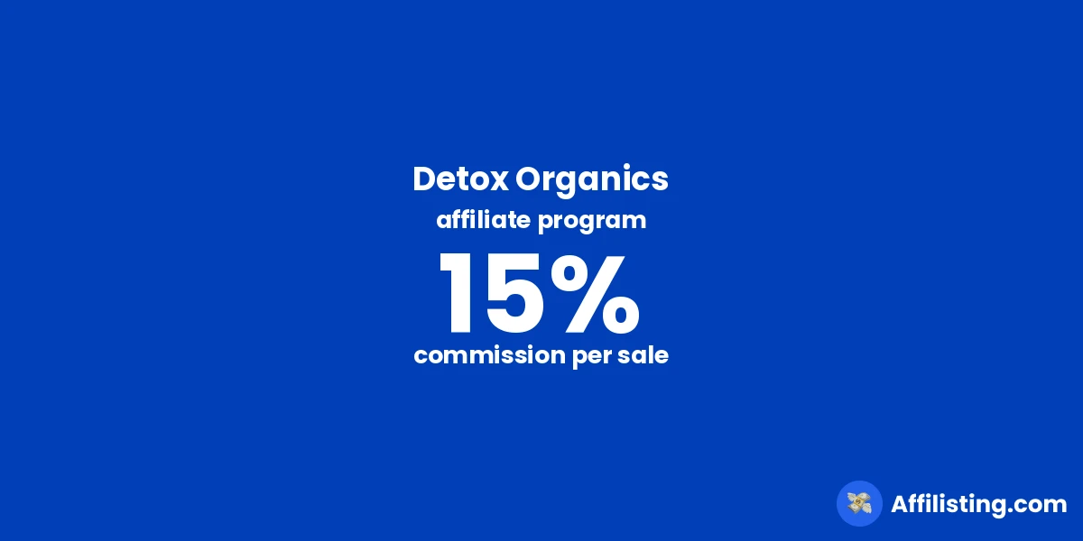 Detox Organics affiliate program