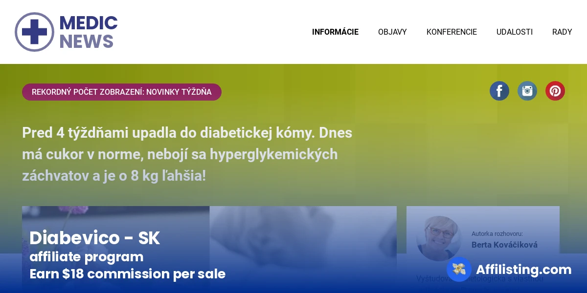 Diabevico - SK affiliate program