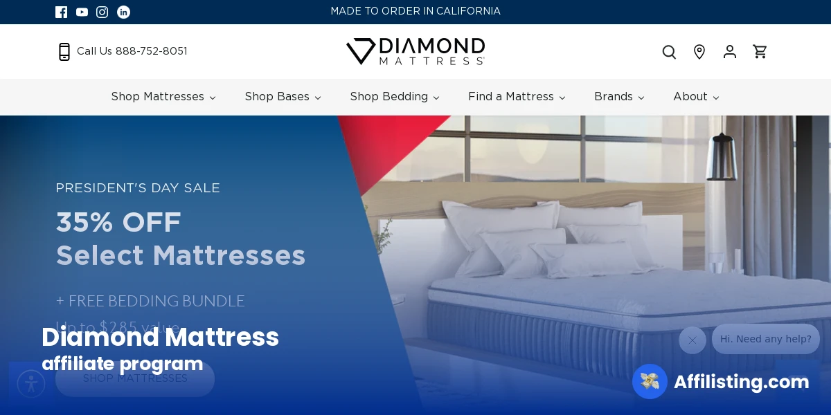 Diamond Mattress affiliate program