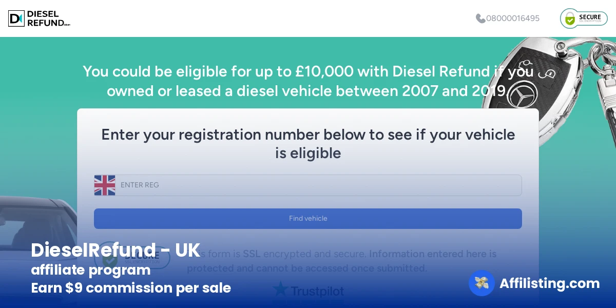 DieselRefund - UK affiliate program