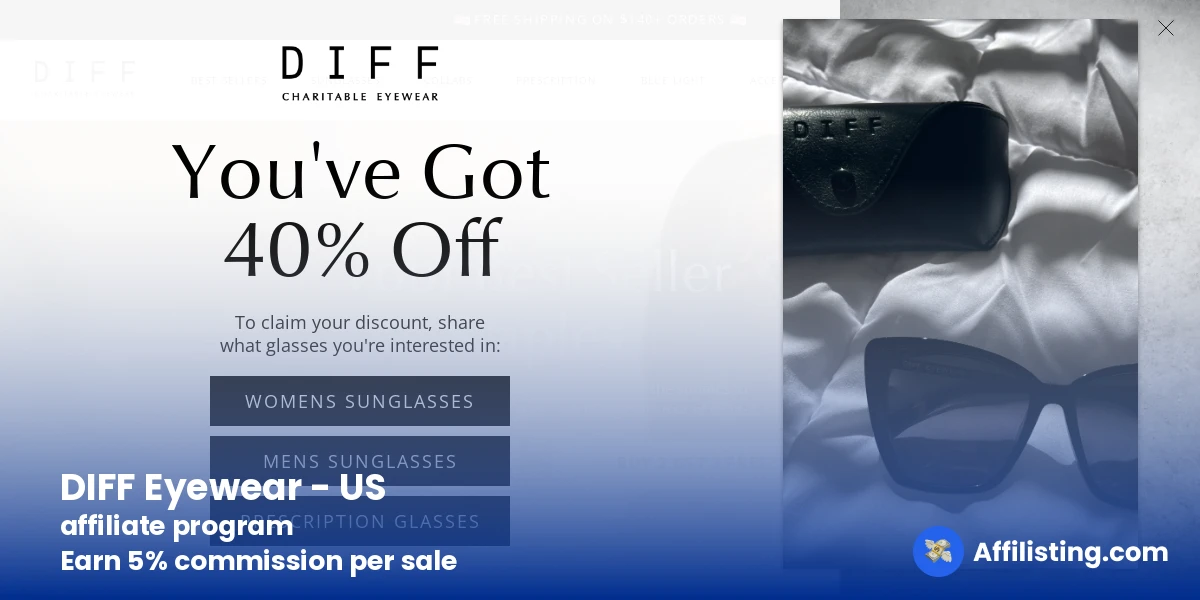 DIFF Eyewear - US affiliate program