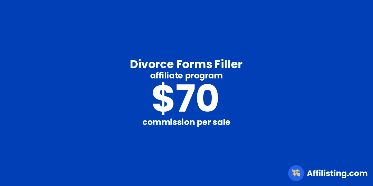 Divorce Forms Filler affiliate program