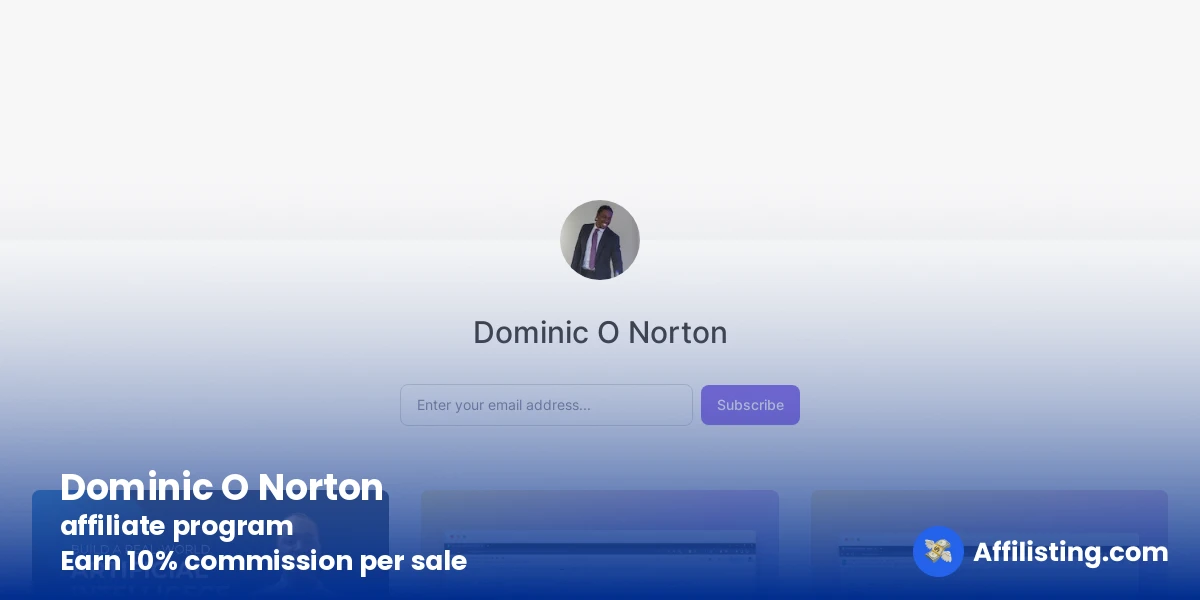 Dominic O Norton affiliate program