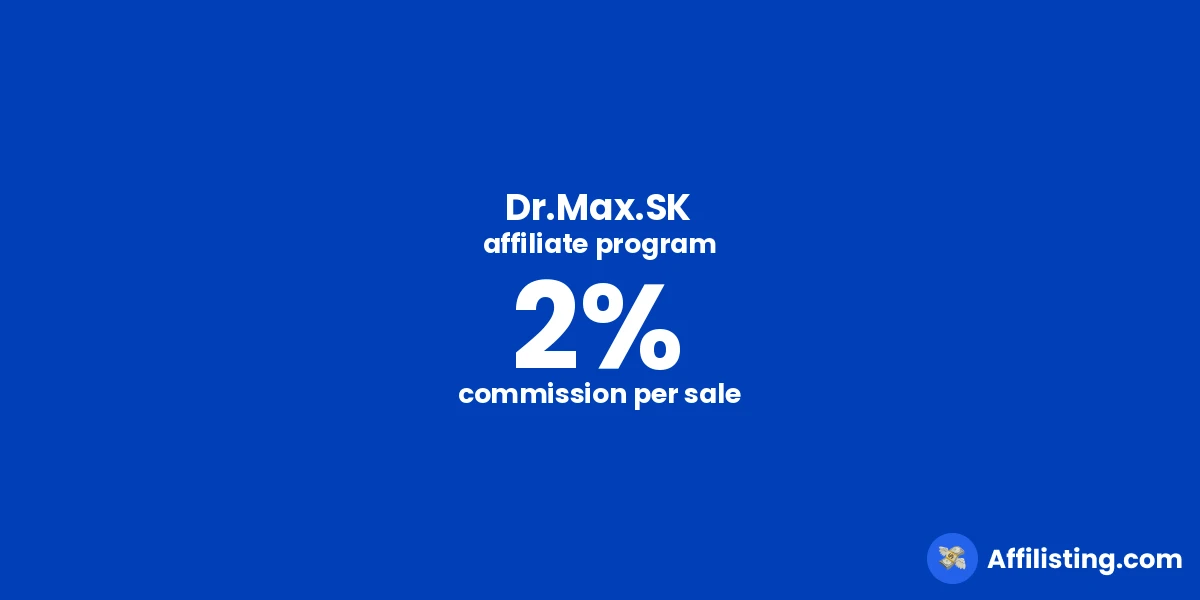 Dr.Max.SK affiliate program