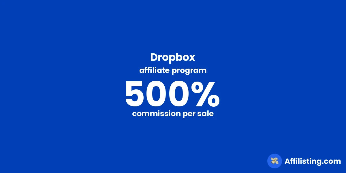 Dropbox affiliate program