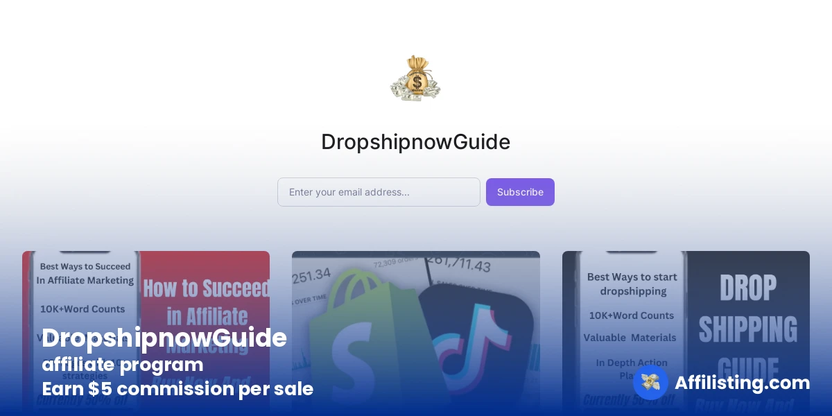 DropshipnowGuide affiliate program