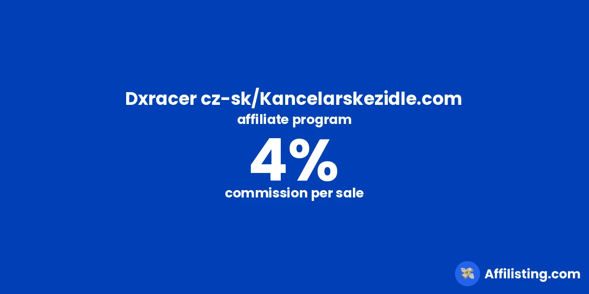Dxracer cz-sk/Kancelarskezidle.com affiliate program
