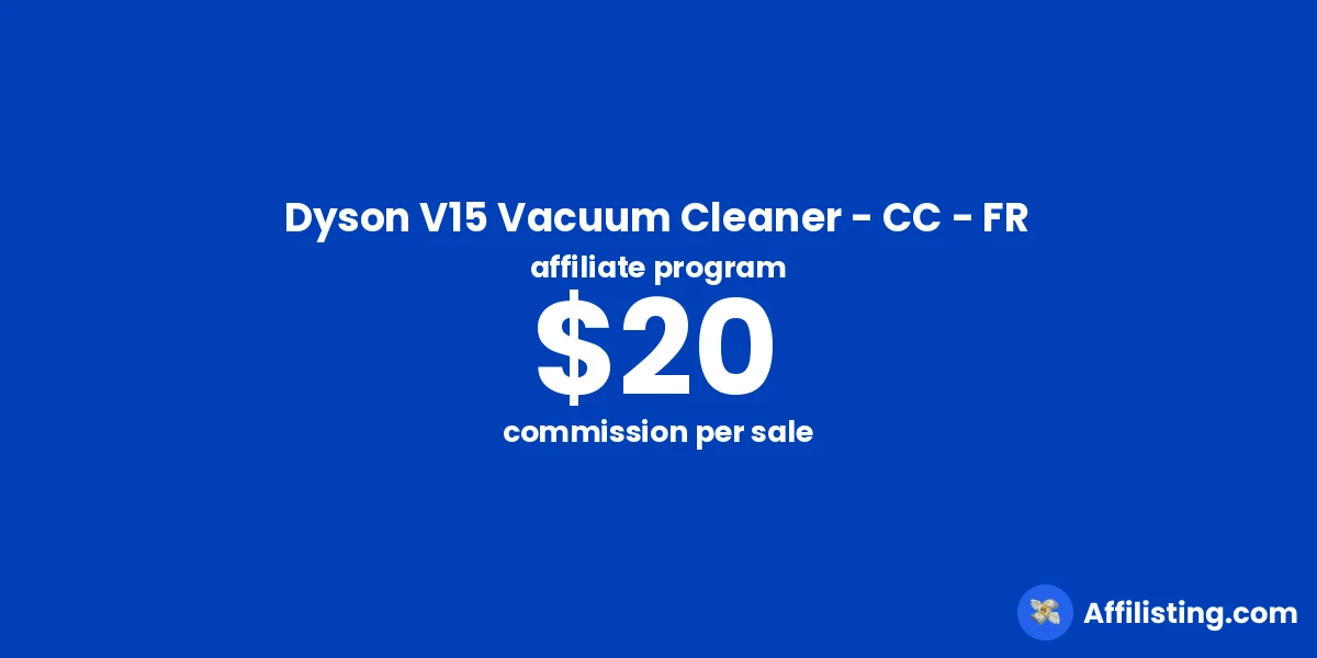 Dyson V15 Vacuum Cleaner - CC - FR affiliate program