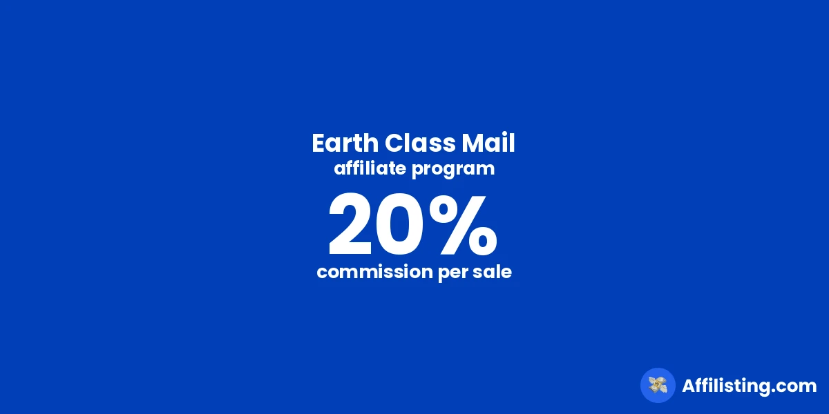 Earth Class Mail affiliate program