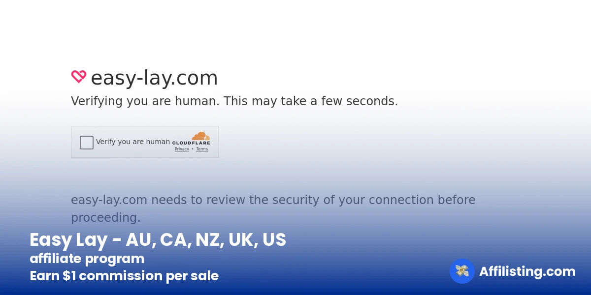 Easy Lay - AU, CA, NZ, UK, US affiliate program
