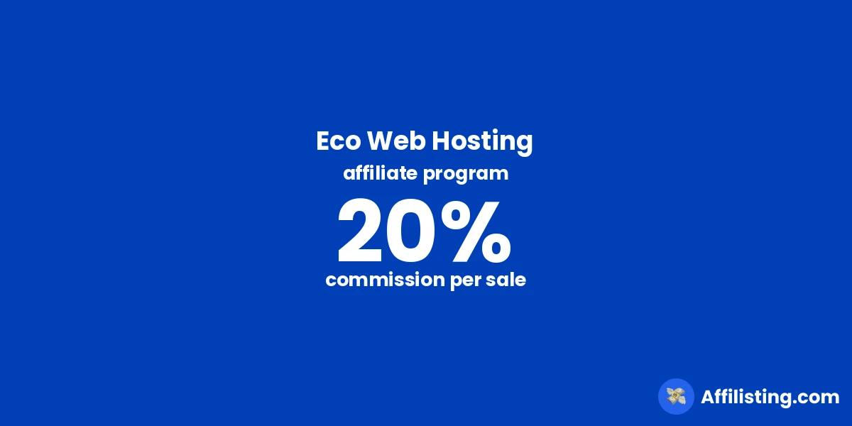 Eco Web Hosting affiliate program