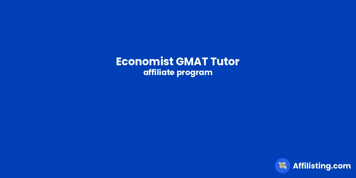 Economist GMAT Tutor affiliate program