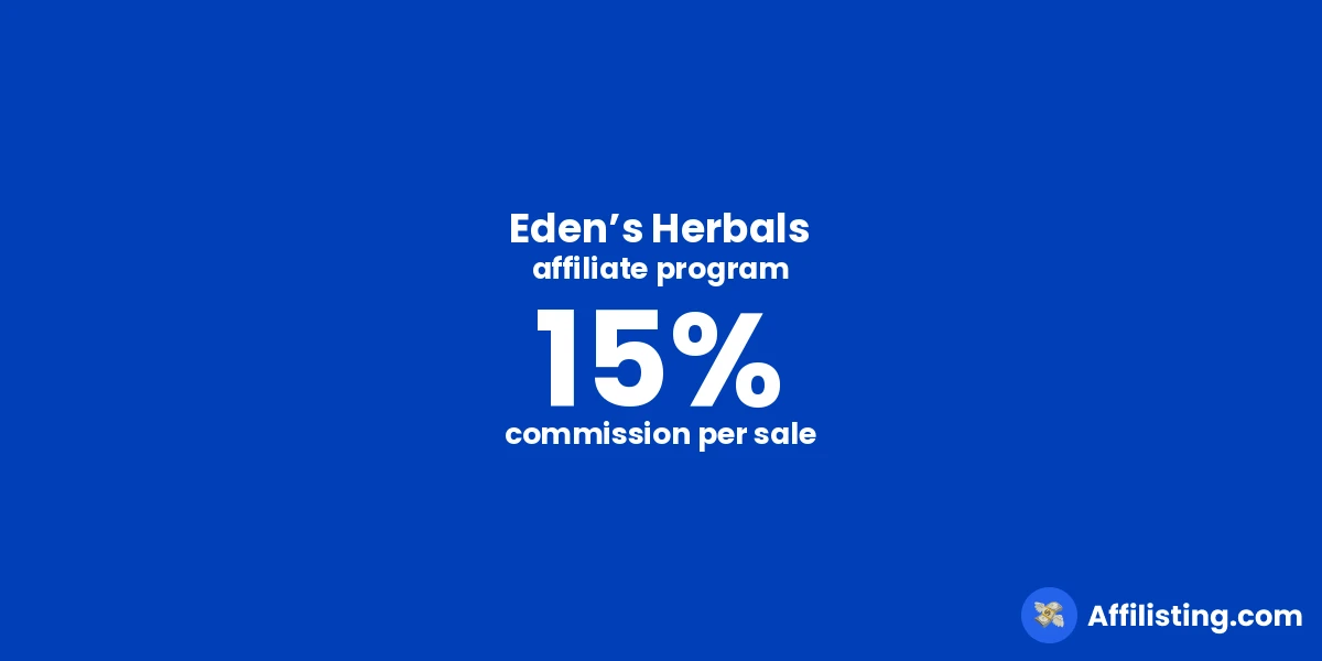 Eden’s Herbals affiliate program