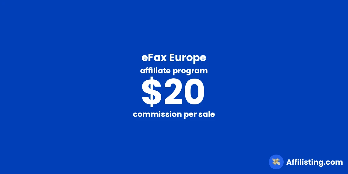 eFax Europe affiliate program