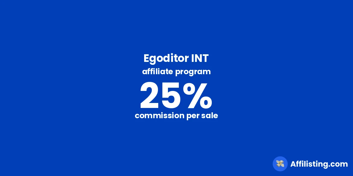 Egoditor INT affiliate program