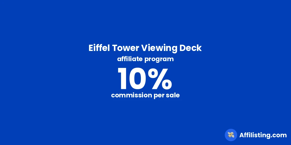 Eiffel Tower Viewing Deck affiliate program