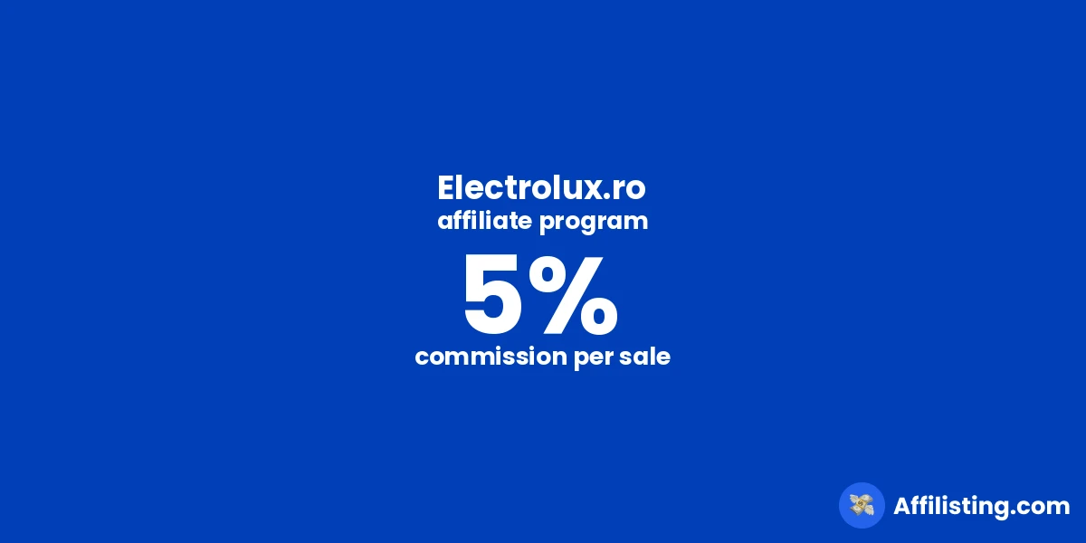 Electrolux.ro affiliate program