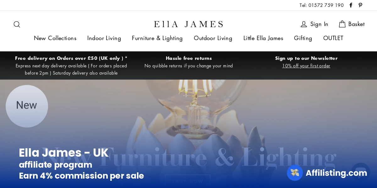 Ella James - UK affiliate program