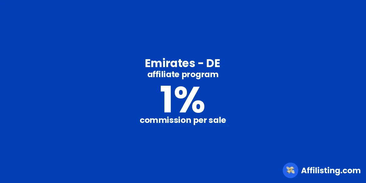 Emirates - DE affiliate program