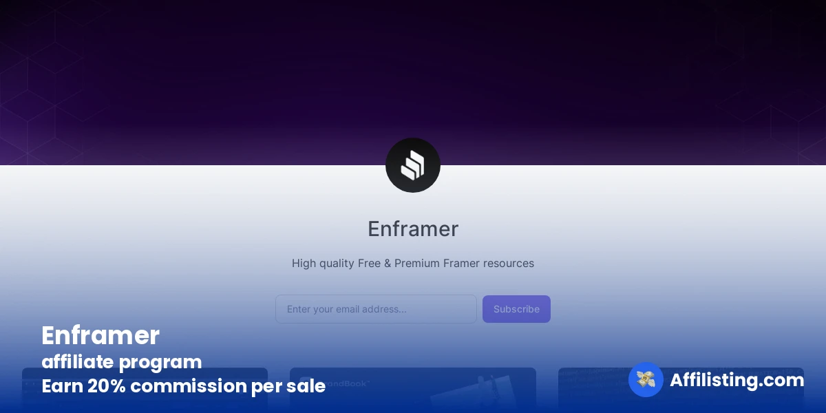 Enframer affiliate program