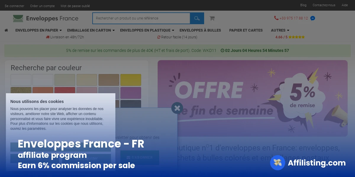 Enveloppes France - FR affiliate program