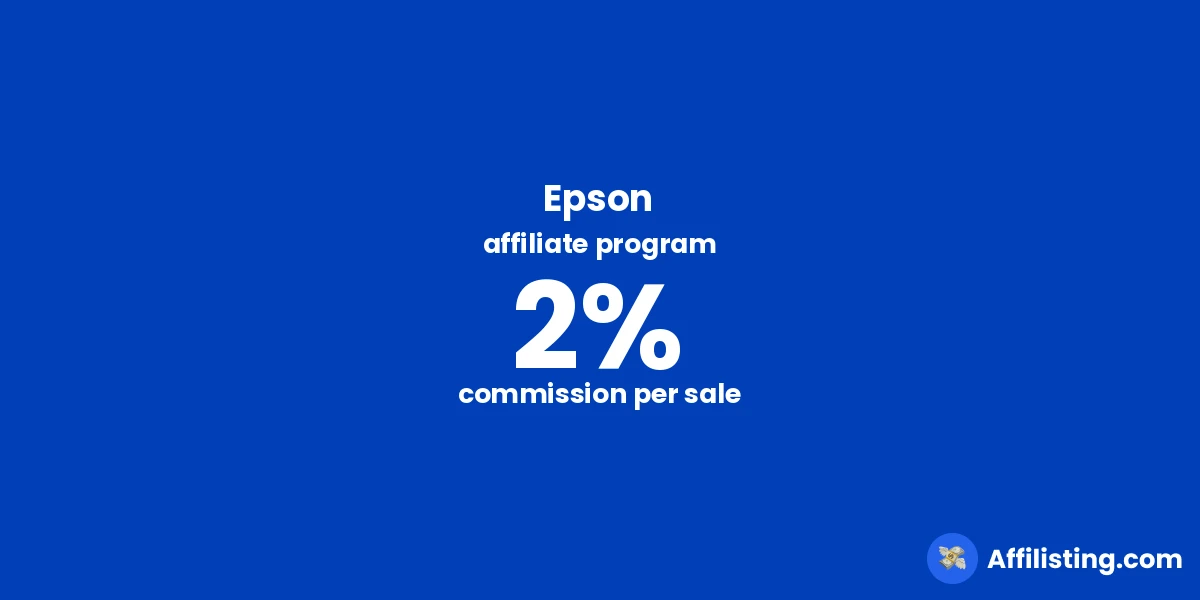 Epson affiliate program