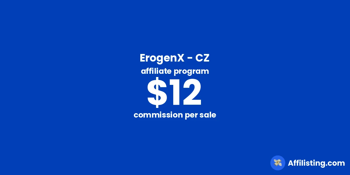 ErogenX - CZ affiliate program