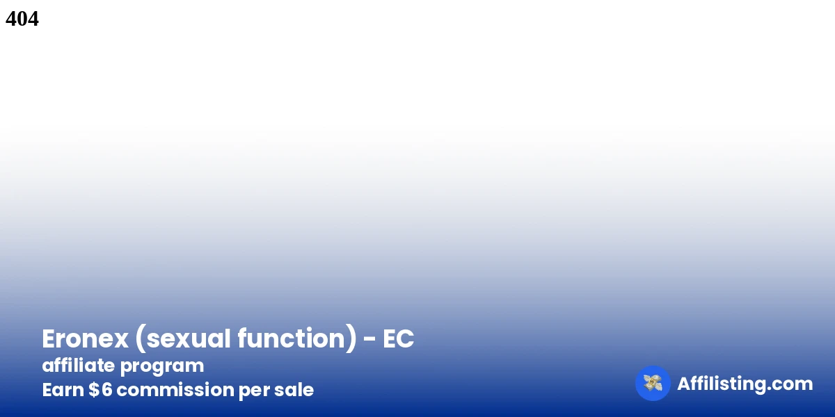 Eronex (sexual function) - EC affiliate program