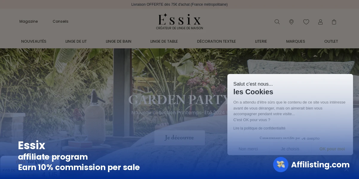 Essix affiliate program