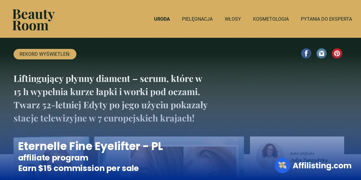 Eternelle Fine Eyelifter - PL affiliate program