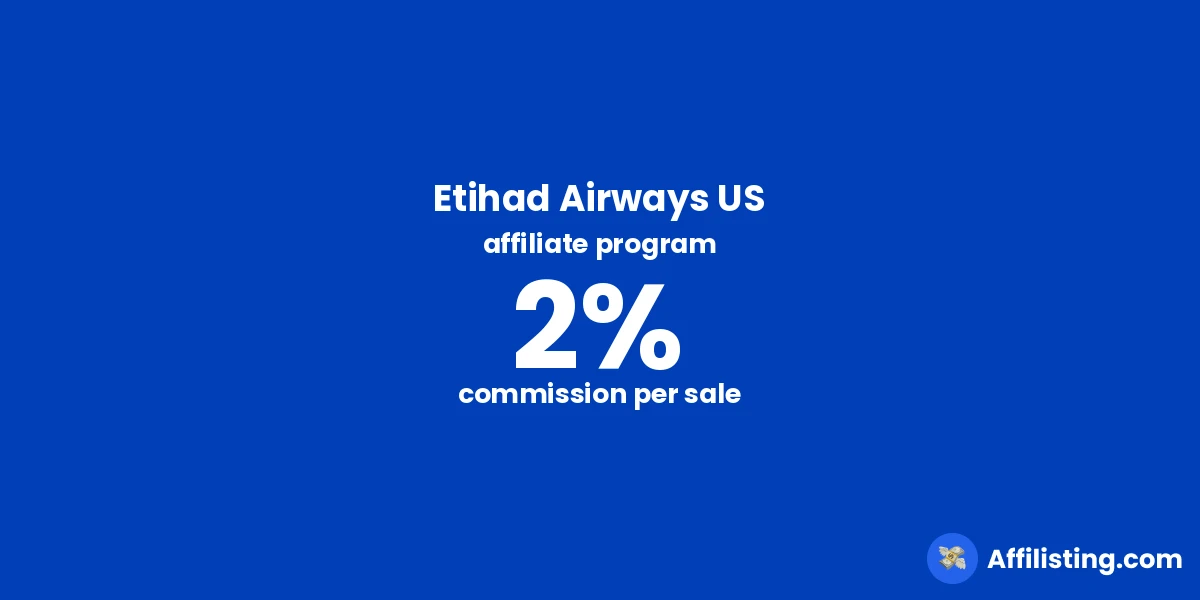 Etihad Airways US affiliate program