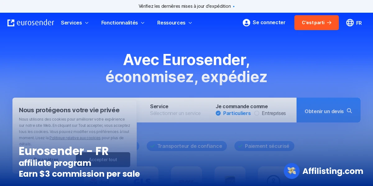Eurosender - FR affiliate program