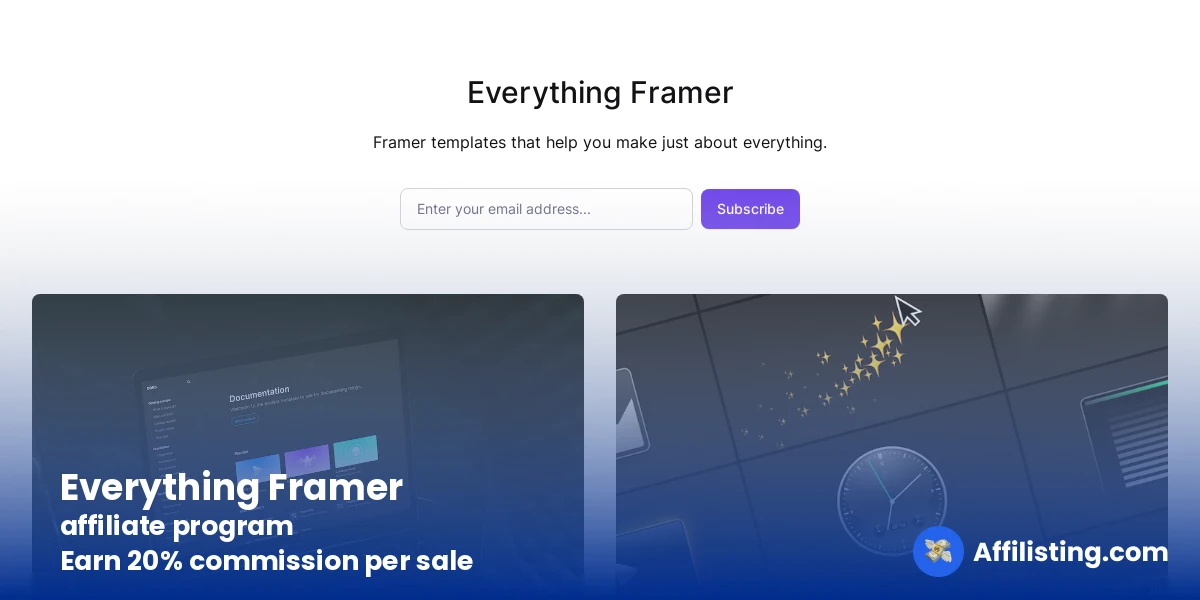 Everything Framer affiliate program