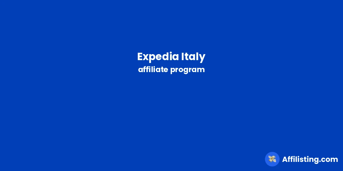 Expedia Italy affiliate program