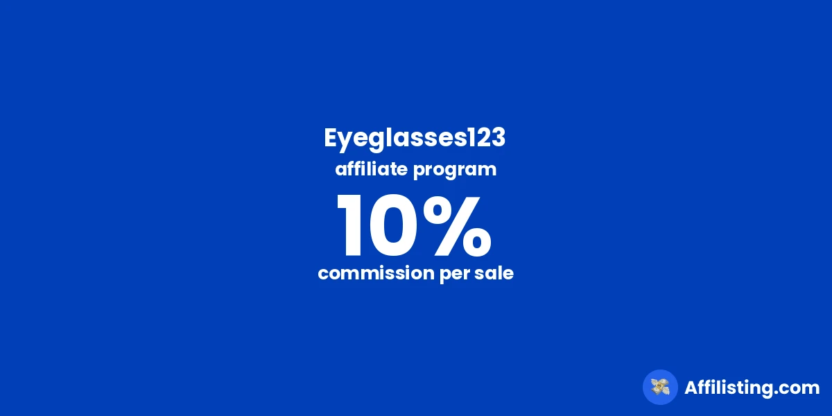 Eyeglasses123 affiliate program