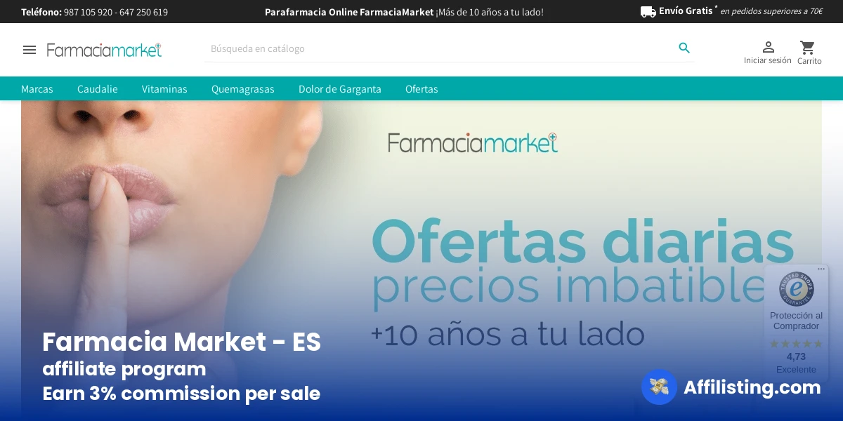 Farmacia Market - ES affiliate program