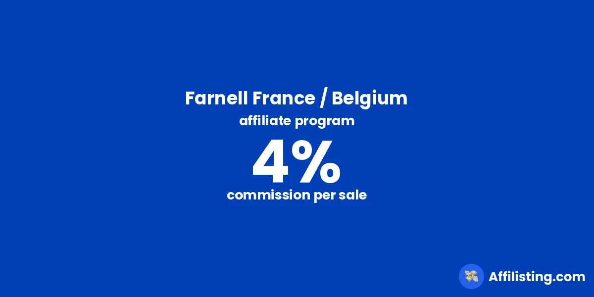 Farnell France / Belgium affiliate program