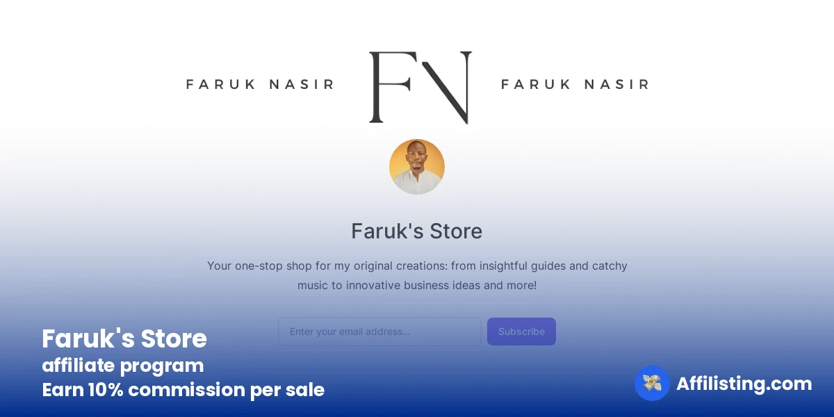 Faruk's Store affiliate program