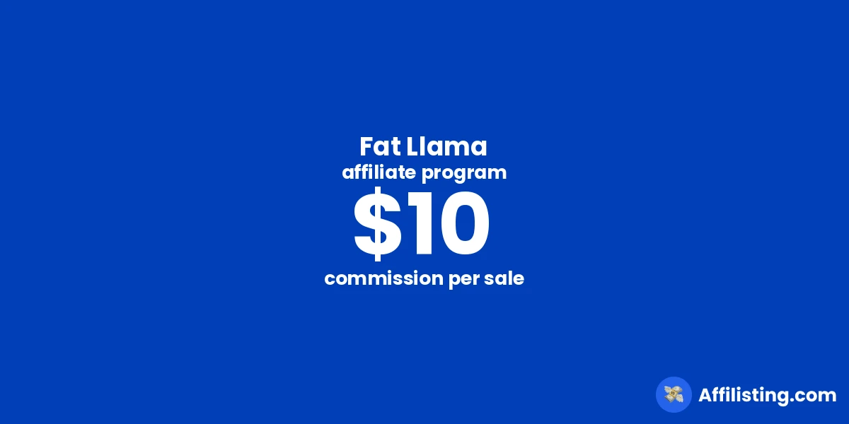 Fat Llama affiliate program