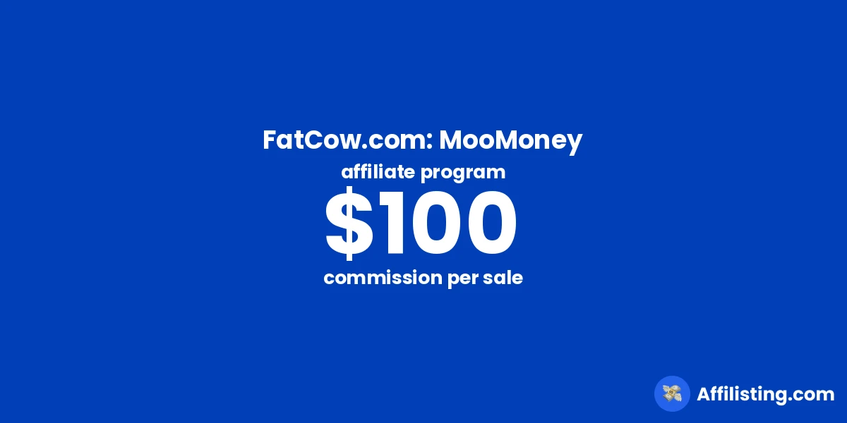 FatCow.com: MooMoney affiliate program