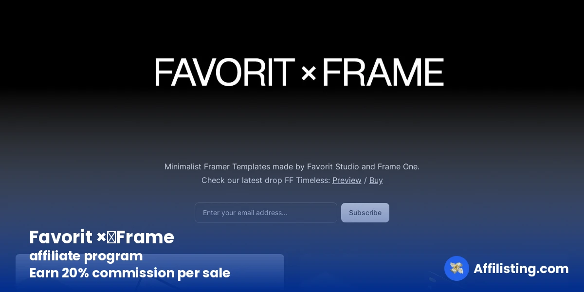 Favorit × Frame affiliate program