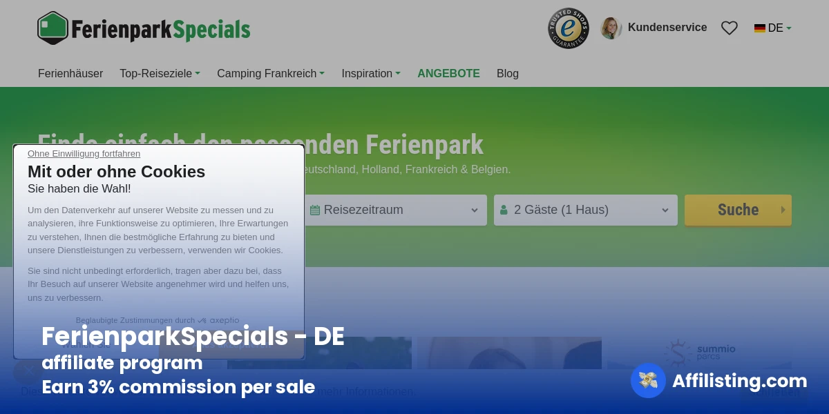 FerienparkSpecials - DE affiliate program